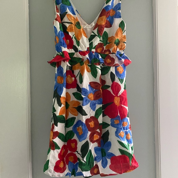 Lush V Neck Floral Mini Dress - Size Small - Picture 2 of 4